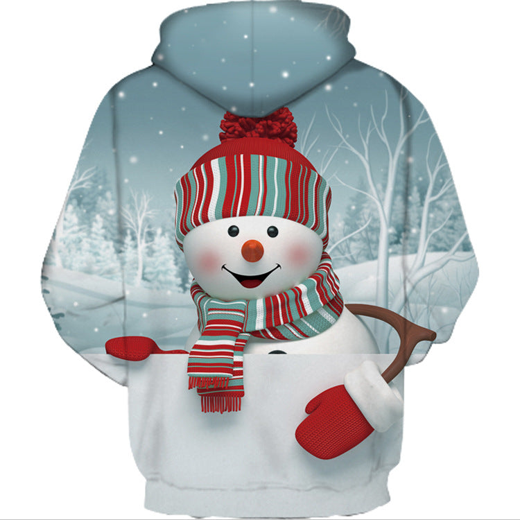 Kid Girl 3D Digital Printing Sports Uniform Winter Christmas Hoodie