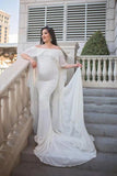 Maternity Photography Props Elegant Maxi Gown Pregnancy Dress