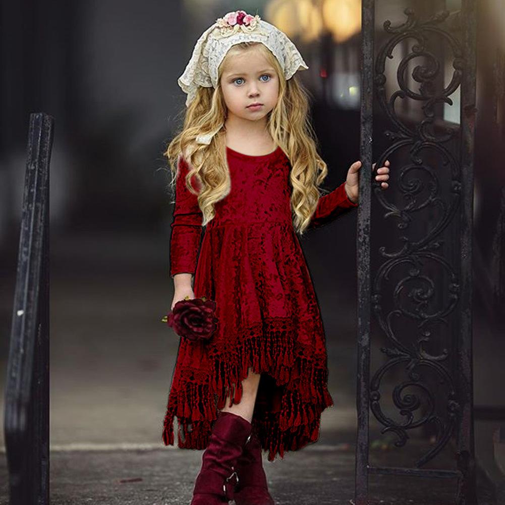 Kids Baby Girl Long Sleeve Sweet Princess Dresses