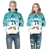 Kid Girl 3D Digital Printing Sports Uniform Winter Christmas Hoodie