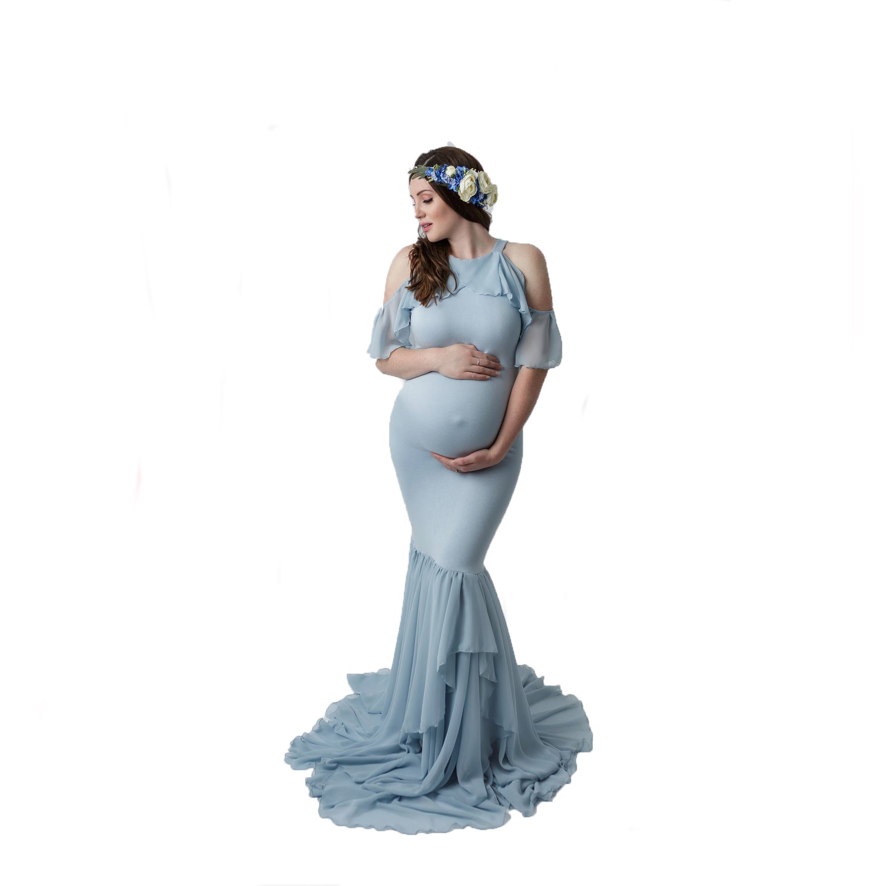 Mermaid Maternity Photo Shoot Pregnant Photography Props Dresses