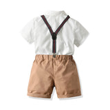 Kids Boy Birthday Party Formal Bow Tie Shorts Sets