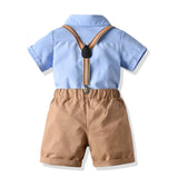 Kids Boy Birthday Party Formal Bow Tie Shorts Sets