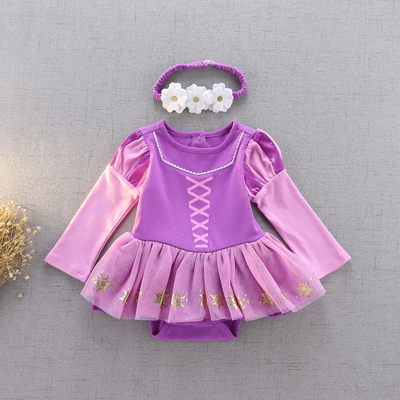 Baby Girl Long Sleeved Crawling Halloween Rompers