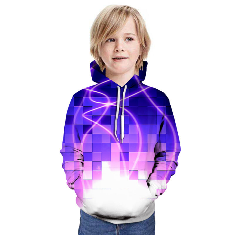 Kid Boy Girl Tetris Digital Printed Hoodie