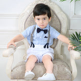 Baby Boy Cotton Shorts Bow Tie 4pcs Set
