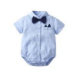 Baby Boy Cotton Shorts Bow Tie 4pcs Set