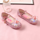 Kids Girl Crystal Shoes Baby Flat Shoes Soft-soled Princess Shoesi