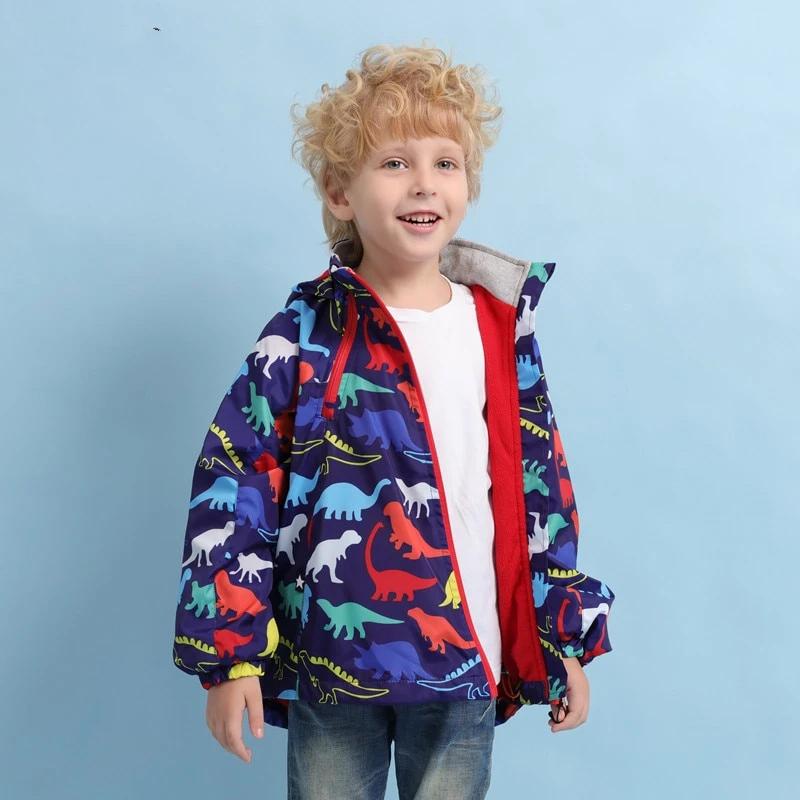 Kid Boy Dinosaur Jacket Windbreaker Coat
