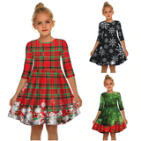 Kid Baby Girl Christmas Digital Printing Dresses