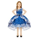 Kid Baby Girl Snowflake Digital Printing Christmas Princess Dresses