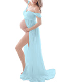 Maternity Photography Sexy Front Split Pregnancy Dresses