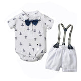 Baby Boy Party Short Bowknot Hat Suit Birthday Sets