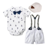 Baby Boy Party Short Bowknot Hat Suit Birthday Sets