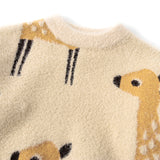 Kid Baby Boy Girl Fall Winter Mink Wool Fawn Pullover Sweater