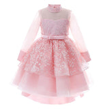 Kid Baby Girl Princess Fluffy Yarn Korean  Dresses