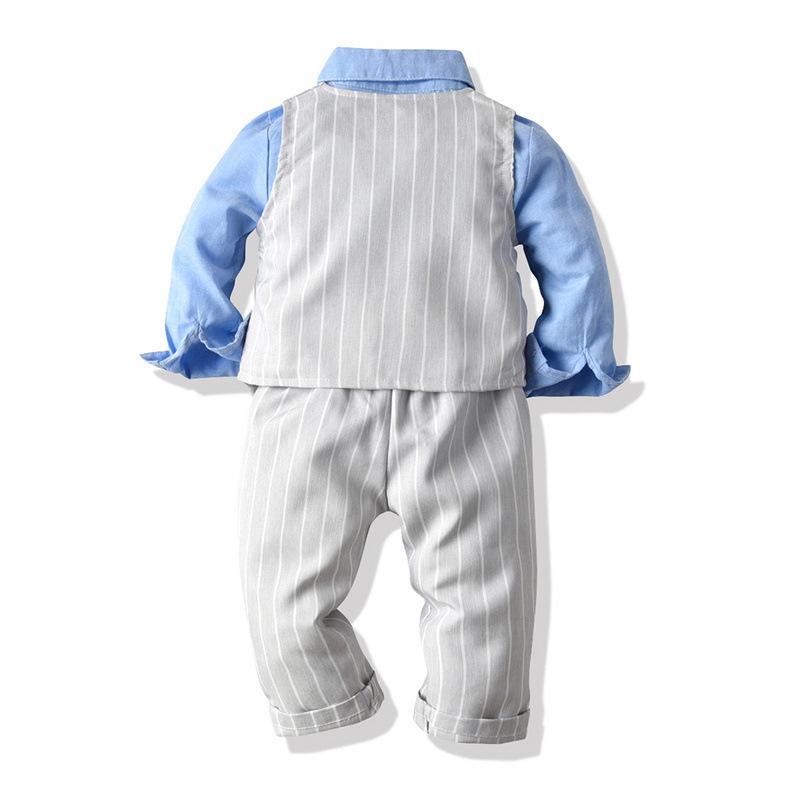 Kid Baby Boy Long-sleeved Striped Set 2 Pcs Formal suits
