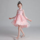 Kid Baby Girl Princess Fluffy Yarn Korean  Dresses