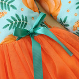 Kid Baby Girl Halloween Pumpkin Printed Mesh Tutu Dresses