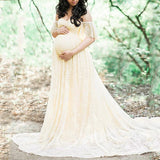 Maternity Ruffles Photography Dresses Pregnant Off Shoulder Long Maxi Dress