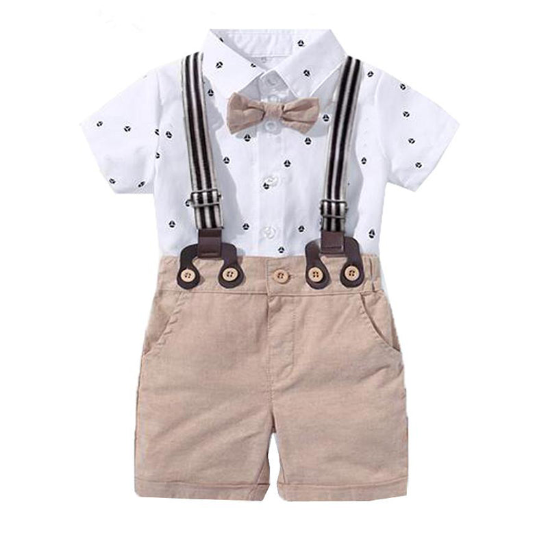 Baby Boy With Bow Hat Gentleman Striped Sets
