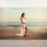 Maternity Maxi Chiffon Dresses Off Shoulders Pregnancy Photo Shoot Dresses