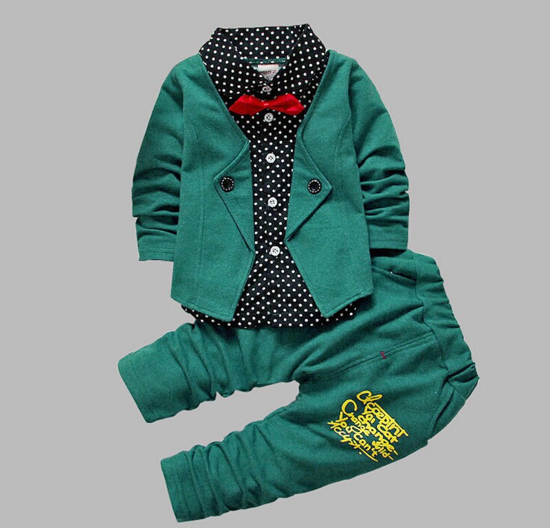 Gentleman Set Baby Boys Fake 3 Pcs Outfits Suit Sets