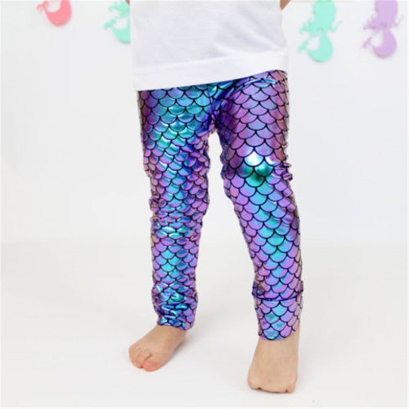 Kid Baby Girl Mermaid Cute Colorful 3D Printing Pants