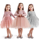 Kid Girls Princess Flower Ball Gown Party Dresses