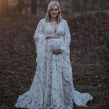 Maternity Photography Outfit Maxi Gown Lace Long Dress