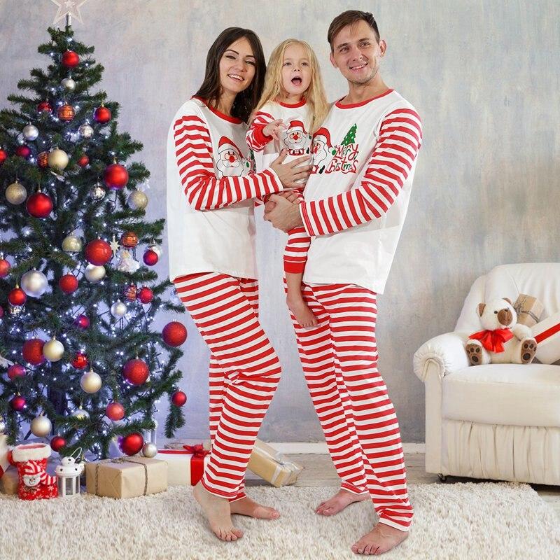 Family Christmas Pajamas Mother Father Kids Matching