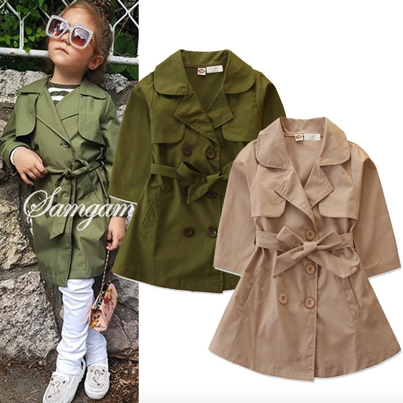 Spring Autumn Kid Baby Girls Jackets Windbreaker Coat
