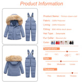 Kids Baby Girl Boy Snowsuits Winter Jackets Down Parka Sets 2 PCS