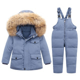 Kids Baby Girl Boy Snowsuits Winter Jackets Down Parka Sets 2 PCS