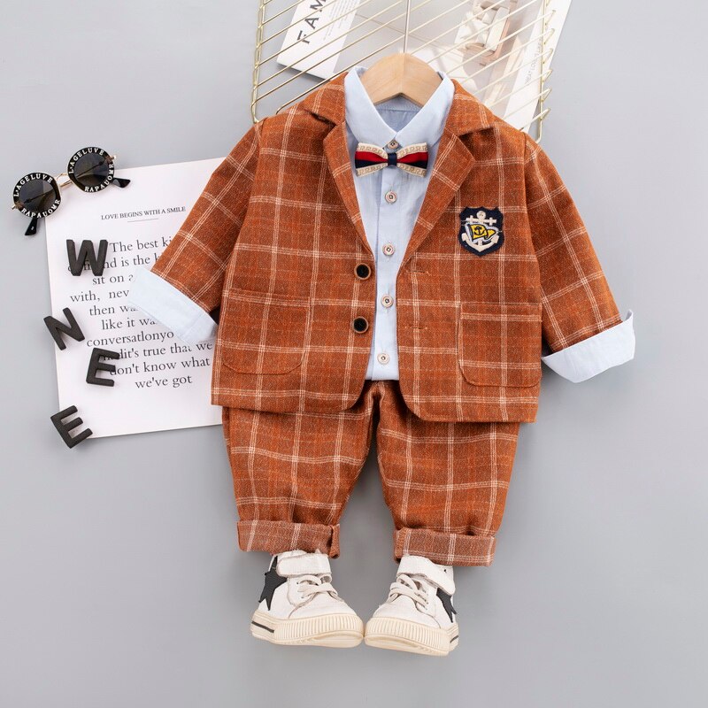 Autumn Baby Boys Formal Suits Toddler Infant Sets 2 Pcs