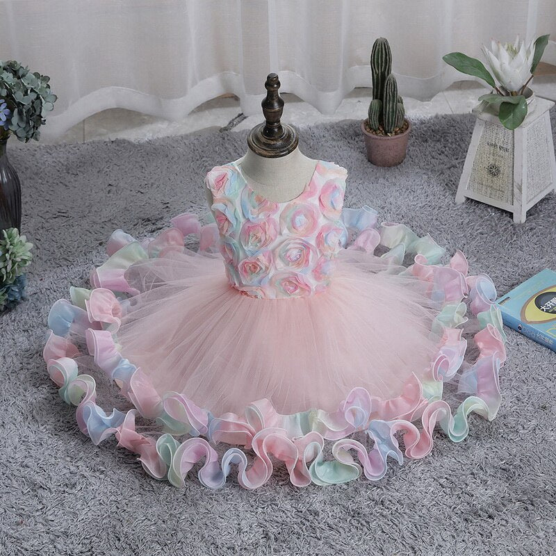 Kid Baby Girls Princess Flower Dress