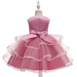 Kid Girl Princess Party Fluffy Sleeveless Dress
