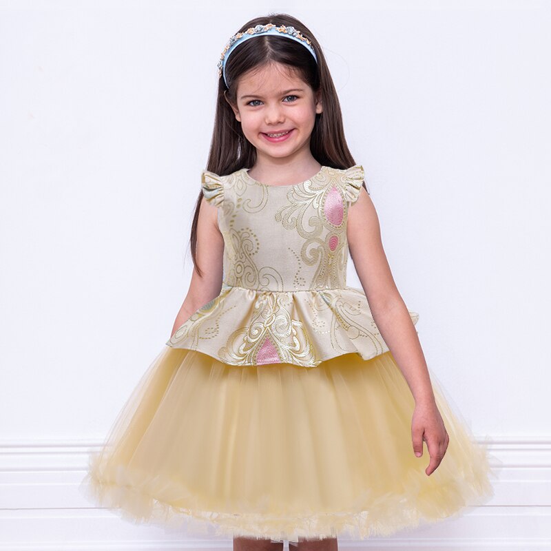 Kid Gril Lace Princess Party Palace Elegant Dress