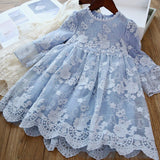 Kid Girl Ivory Lace Flower Boho Rustic First Communion Gowns Dress