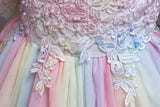 Kid Girl Birthday Lace Beaded Formal Dresses