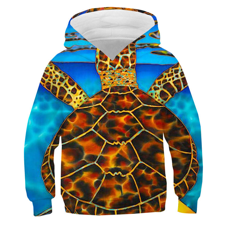 Kid Boy Girl Sea Turtle 3D Full-color Hoodie