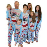 Family Matching Christmas Pajamas Snowman Print Warm Sleepwear