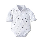 Kid Baby Boy Set Autumn Long-sleeved Romper Formal Suit 3 Pcs