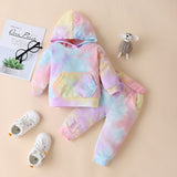 Children's Sweater Tie Dyed Hooded Sweater for Men and Women