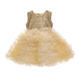 Baby Girl Sequin Baptism Princess Dress Birthday Party Dress 0-2 Years