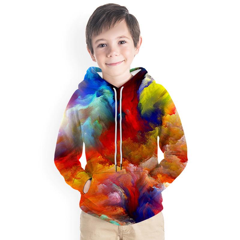 Kid Boy 3D Color Print Hoodie Pullover