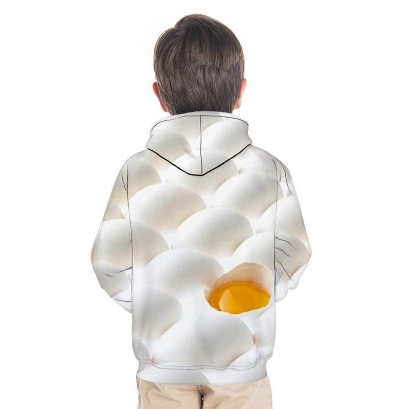 Kid Boy  Print Easter 3D Egg Hoodie