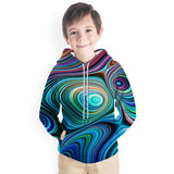 Kid Boy 3D Fashion Color Vortex Printing Hoodie