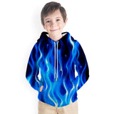 Kid Boy 3D Flame Hoodie