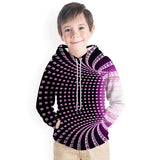 Kid Boy 3D Fashion Color Vortex Printing Hoodie